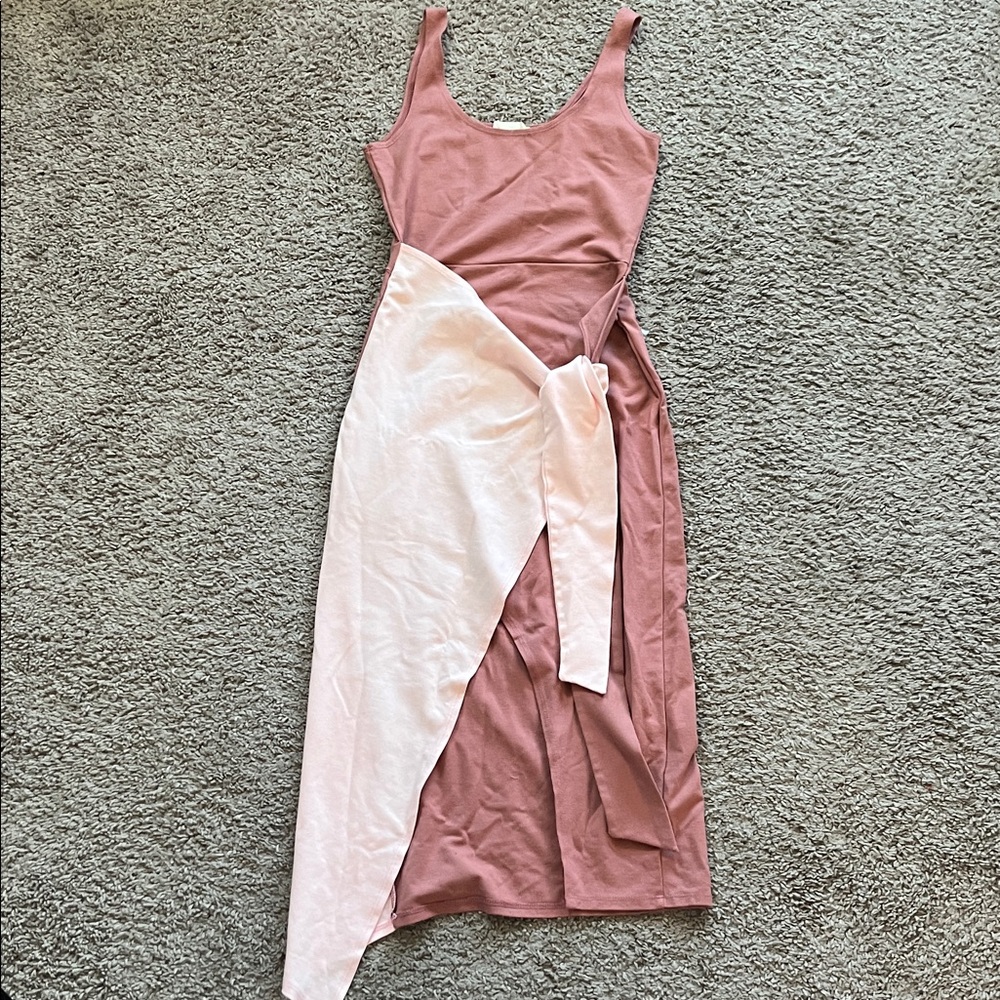 NanaMacs Mauve and Blush High Low Dress